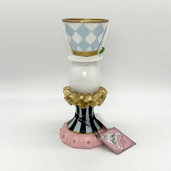 Tophat & Tail Easter Bunny Mad Hatter Pedestal Candle Holder NEW - Picture 3 of 8
